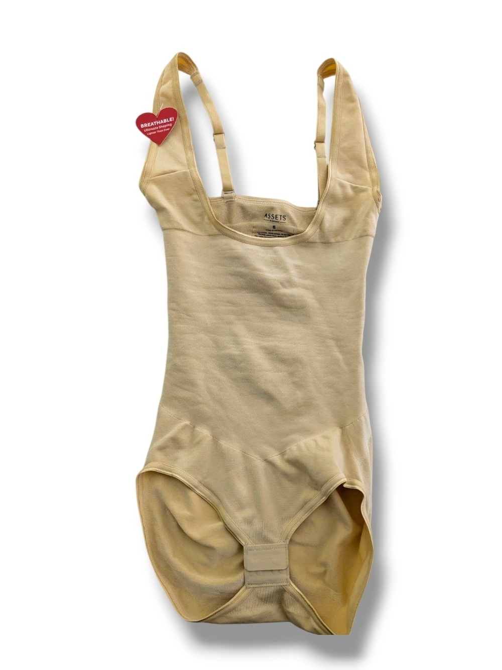 NWT SPANX Cream Sculpting Bodysuit with Adjustable Straps, SIZE S
